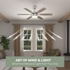 Siljoy 52-in Nickel Ceiling Fan with Nickel or Oak Color Blades Ceiling Fan With Light-Remote Included - 4 of 4