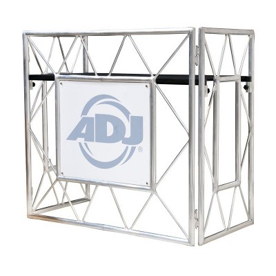 ADJ PRO EVENT TABLE II Foldable Collapsible Lightweight Aluminum Professional DJ Travel Music Equipment Stand with Graphics Front Board