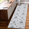 Vintage Floral Area Rug Machine Washable Rug Stain Resistant Easy Cleaning Indoor Carpet With Nin-Slip Backing Low Pile Floor Cover - 4 of 4