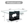 NicBex Dining Table for 4 Morden 42.2" Glass Dining Table Dining Room Table with Unique Base Design and Glass Top for Kitchen - 2 of 4