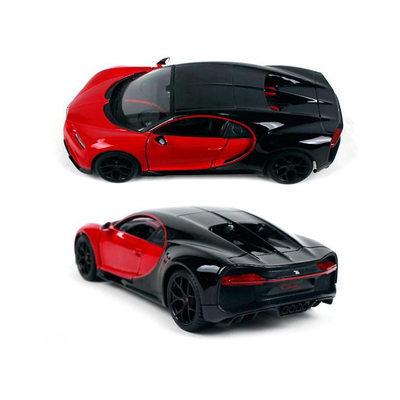 Bugatti Chiron Sport "16" Red and Black "Special Edition" 1/24 Diecast Model Car by Maisto, 4 of 5