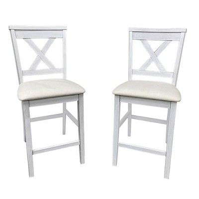 Carolina Living Beckett Upholstered Swivel Seat Barstool - Set of 2 - Gotham Grey - Grey Upholstery