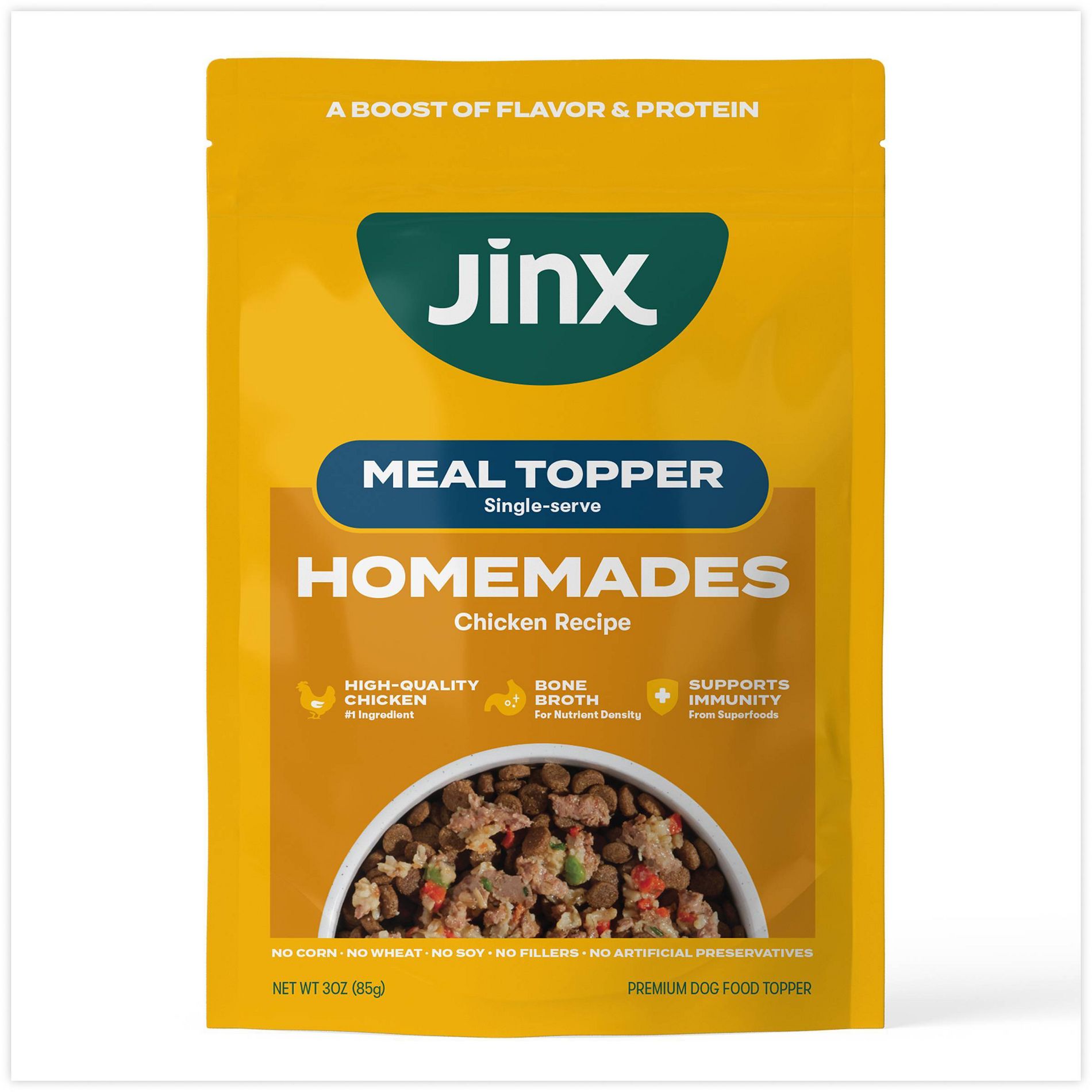 Jinx Chicken Flavor Meal Topper Wet Dog Food - 3oz