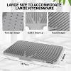 LunaLulinlk Silicone Dish Drying Mat with Drain Lip – Large 18.9"x13.8" Hygienic Counter Tray for Kitchen Sink, Easy to Clean Gray - 4 of 4