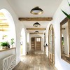 Modern Semi Flush Mount Ceiling Light, Black and Gold Dome Fixture, LED Contemporary Bedroom Kitchen Lighting - 4 of 4