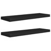 vidaXL Floating Wall Shelves 2 pcs Black 31.5Inchx9.3Inchx1.5Inch MDF - 2 of 4
