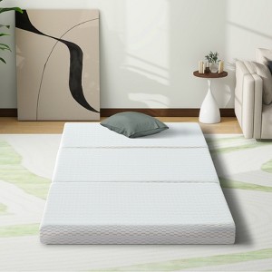 Dyonery 6 Inch Foldable Mattress,Full Size Trifold Mattress Folding Bed,Memory Foam Floor Sleeping Mattress, Silver Golden - 1 of 4