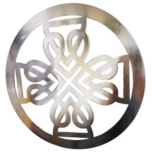 Slickblue Decorative Celtic Wall Art – Irish Steel Shamrock Leaf or Celtic Cross Design, 12", 5 Finishes - 1 of 4