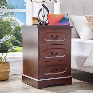 Farmhouse Dresser for Bedroom, Rustic Wood Chest of Drawers for Bedroom - 1 of 4