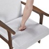NicBex 1pc Accent Chair with Solid Rubberwood Frame Upholstered Lounge Chair Reading Chair Comfy Chair Home Furniture for Living Room, Gray - 3 of 4