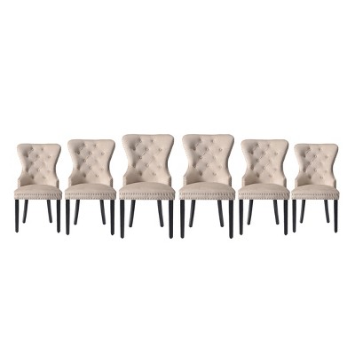 WestinTrends Wordford Velvet Upholstered Tufted Dining Chairs (Set of 6)