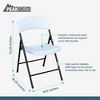 Peakform Fully Assembled Durable Ergonomic Lightweight Plastic Foldable Chair with Metal Frame for Indoor or Outdoor Use, 4 Pack, White - image 3 of 4