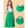INSPIRE CHIC Women's High Waist Overall Corset Skater Suspender Dresses - 2 of 4