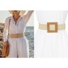 INSPIRE CHIC Women's Wide Stretch Wooden Buckle Elastic Waist Belts - 4 of 4