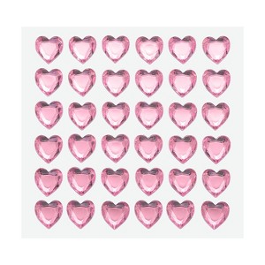 Unique Bargains Heart Shape Self Adhesive Valentine Makeup DIY Rhinestone Stickers 144 Pcs - 1 of 4