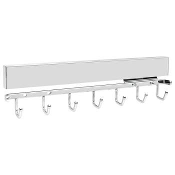Rev-A-Shelf Sidelines CBRSL-14 14 Inch Pullout Sliding Deluxe Belt and Tie Accessory Organization Rack Holder Hanger with 7 Hooks