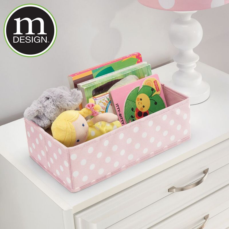 mDesign Fabric Baby Nursery Drawer Organizer Bins, 6 Pack, 3 of 9
