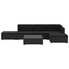 vidaXL Sofa Set Black PE rattan Large Modular Garden Lounge Set - 4 of 4