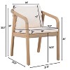 Christopher Knight Home Olcott 5 Piece Outdoor Acacia Wood Dining Set with Expandable Table and Woven Rope Armchairs - 4 of 4