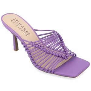 Journee Collection Womens Saskia Mid Heel Open Toe Pumps - 1 of 4
