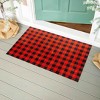 Evergreen Red and Black Buffalo Check Layering Mat Indoor and Outdoor Decor - 4 of 4