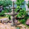 52.56" Icy Stone 2-Tiered Focal Point Outdoor Waterfall Fountain - Gray - Teamson Home - image 4 of 4