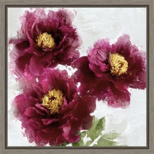 Amanti Art Burgundy Bloom I by Jesse Stevens Canvas Wall Art Print Framed 16 x 16-in. - 1 of 4