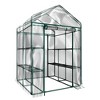 Mini Walk-in Greenhouse, 2 Tier, 8 Shelves, 56"Wx56"Dx76"H, Walk-in Plant Gardening Greenhouse, Grow Plant Herbs Flowers Hot House - 3 of 4