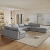 WJShome 160" Cloud Couch Modular Sectional Sofa for Livingroom,Convertible Sofa with Storage Ottomans,7 Seat Wide Couches - 3 of 4