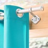 NICOLE MILLER NEW YORK Patio Mod Cap Indoor Outdoor Dual-Mount Curtain Rod & Finial,Easy Install, Rust Resistant, Brushed Nickel, Adjustable 84”-160” - 4 of 4
