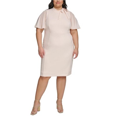 Calvin Klein Womens Solid Midi Dress