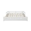 PAGED Twin Daybed Extending Wooden Bed Frame Modern Sofa Bed with Trundle and 2 Drawers for Living Room - 3 of 4
