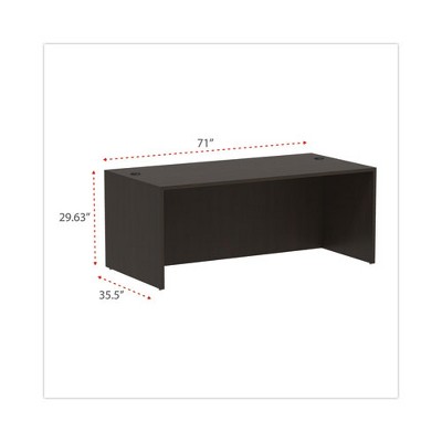 Espresso Brown Laminate Office Desk with Modesty Panel