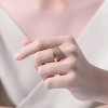 Guili Gold-Plated Clear CZ Bypass Ring, a luminous and sophisticated piece with graceful appeal. Available in Sizes 6, 7, and 8. - 3 of 3
