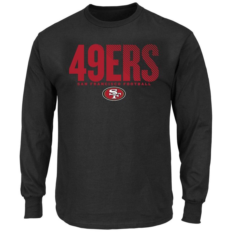 NFL San Francisco 49ers Black Long Sleeve Core Big &#38; Tall T-Shirt, 1 of 4