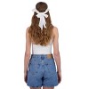 Tahari Women's Straw Visor Hat with Eyelet and Chiffon Ribbon Trim and Back Bow - Visor Hat for Women - 4 of 4