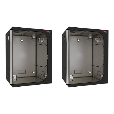 PHANTOM Cultivar GT55 5 by 5' All Steel Grow Tent with 200 Pound Weight Capacity, High Reflectivity Diamond Mylar, and Genuine SBS Zippers (2 Pack)