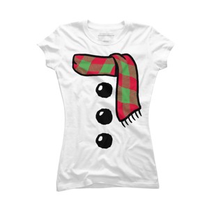 Junior's Design By Humans Snowman Costume Kids Shirt Christmas Gift Santa Claus TShirt 2 By vomaria T-Shirt - 1 of 3