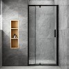 ONWITH 32 to 36 in. W x 72 in. H Framed Pivot Shower Door in Black with Clear Glass - 3 of 4