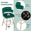 TiramisuBest 26" Bar Stools Set of 2, 180° Swivel Upholstered Barstools with Backs and Metal Legs, Bar Stools for Kitchen Island, Cafe - 4 of 4