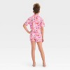 Girls' Short Sleeve Button-Up Pajama Set - art class™ - 2 of 4