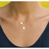 Layered Heart Necklace, Handmade 18K Gold Plated Dainty Choker With Arrow Bar Pendant for Women - 2 of 4