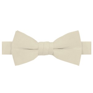 Jacob Alexander Young Boys' Solid Color Pre-Tied Adjustable Banded Bow Tie - 1 of 4