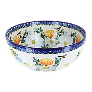Blue Rose Polish Pottery 473 Kalich Large Bowl - 1 of 1