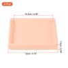 Unique Bargains Indoor Ceramic Square Plant Pot Saucers Tray 2 Pcs - 2 of 4