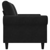 vidaXL 2-Seater Sofa in Luxurious Black Velvet with Metal Frame - Comfortable Foam Filling; Chic, Modern Design for Living Room or Office Lounge - 4 of 4