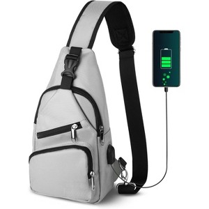 Casual Sling Backpack for Men Women, Hands-Free Crossbody Bag, Lightweight Chest Pack - 1 of 4