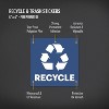 Avery Recycle and Trash Stickers, 4" x 4", Blue and Black, 8 Total - 2 of 4