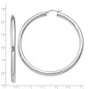 Black Bow Jewelry 4mm Sterling Silver, Extra Large Round Hoop Earrings, 65mm (2 1/2 In) - 4 of 4