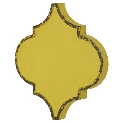 Metal Quatrefoil Wall Decor Yellow - StyleCraft